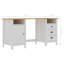 Bureau standard en bois de pin massif blanc vidaXL
