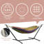 Hamac double classique avec support -1559701771