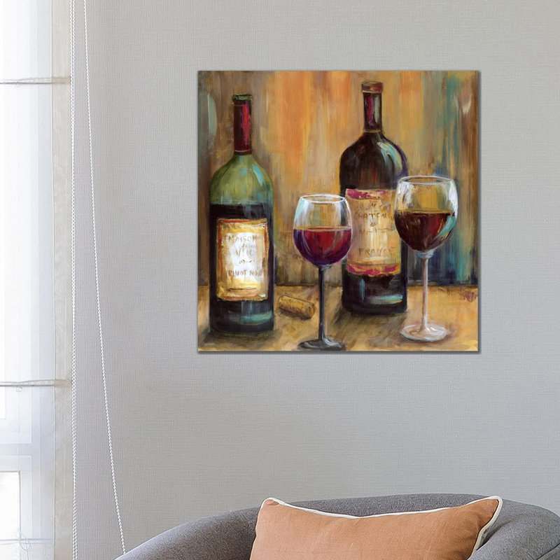 Elegant Reds by Marilyn Dunlap - Wrapped Canvas Painting, 66.04 cm H x 66.04 cm W x 1.91 cm D