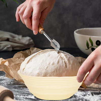 Sourdough Starter Kit with 10in Oval Bread Proofing Baskets