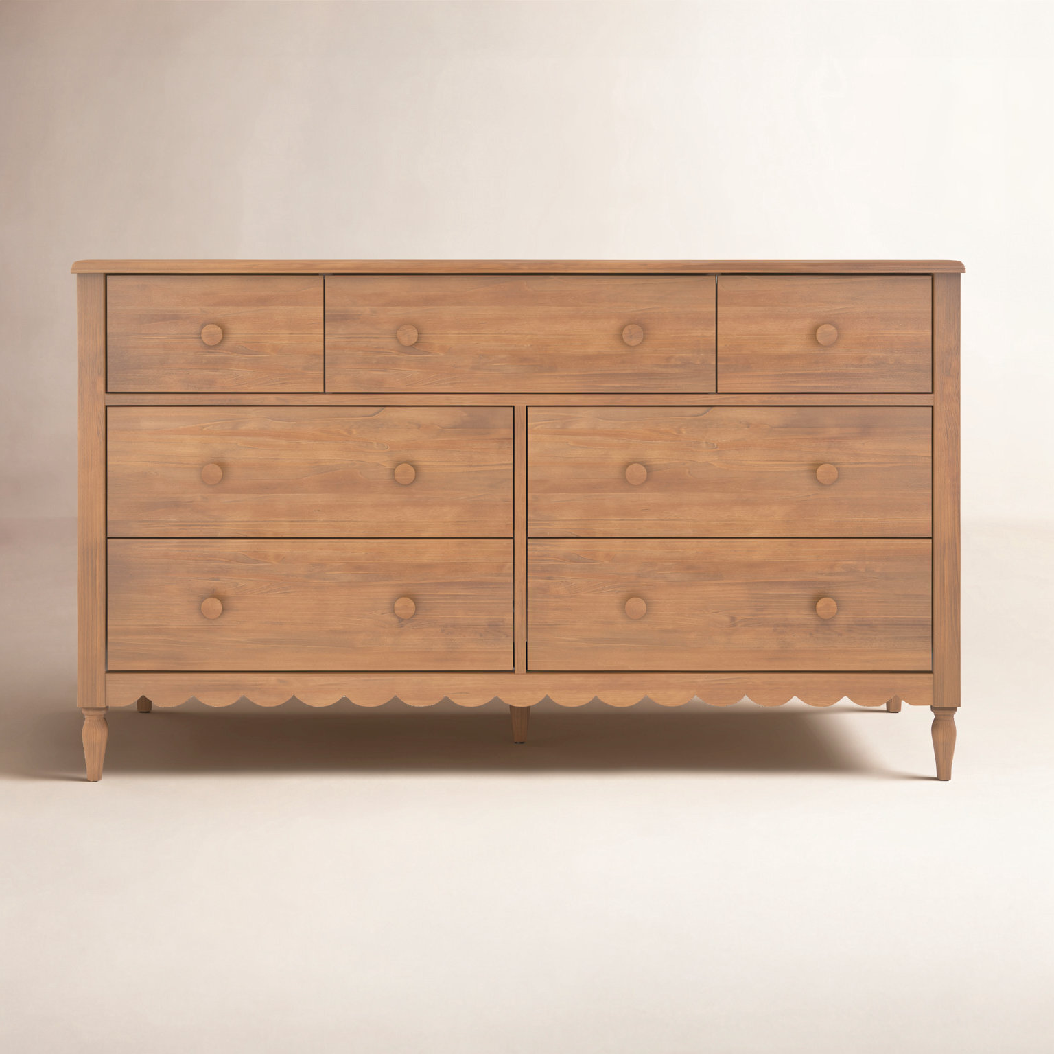 7-Drawer Dresser, Pecan