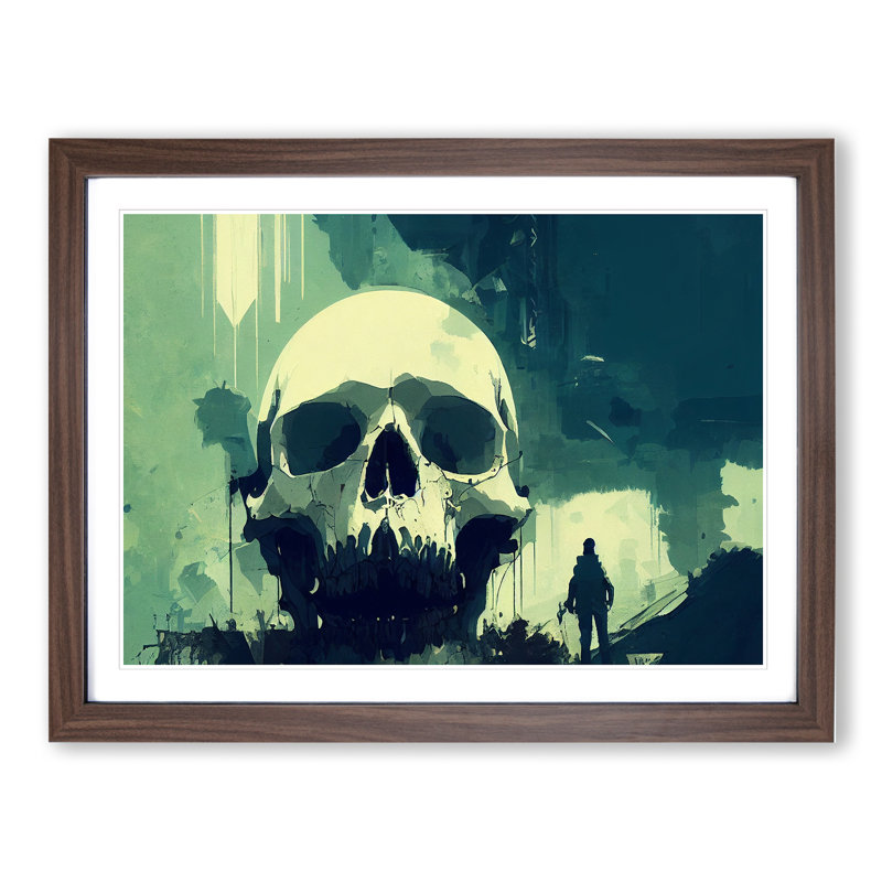 Skull Art Vol.2 Abstract - Framed Print, Walnut, 34cm H x 46cm W x 2cm D