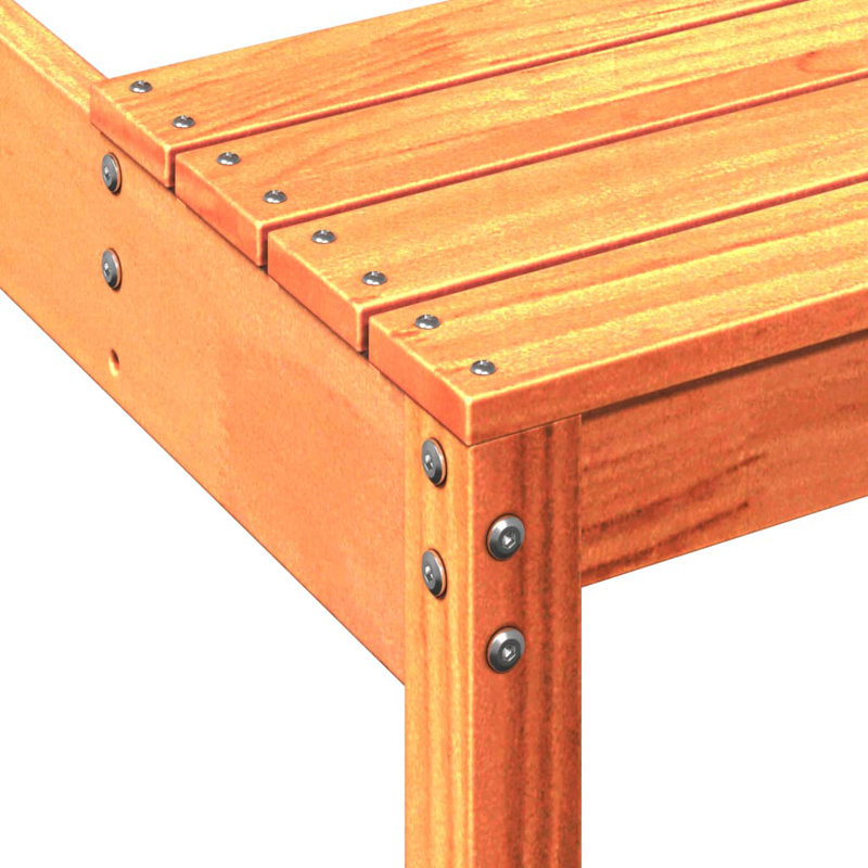 Coshocton Rectangular Outdoor Picnic Table , 110cm cm W 134cm cm D, Wax Brown