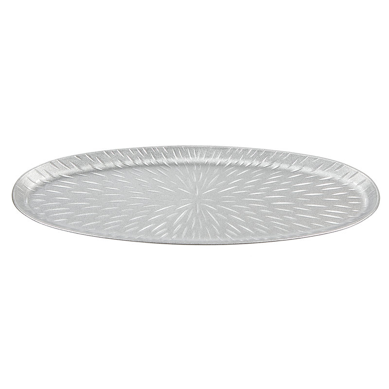 The Holiday Aisle® Harun Polypropylene Plastic Platter, Silver