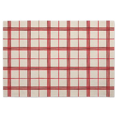 Ensemble de 4 napperons rectangulaires en mélange de coton Gracie Oaks Holiday