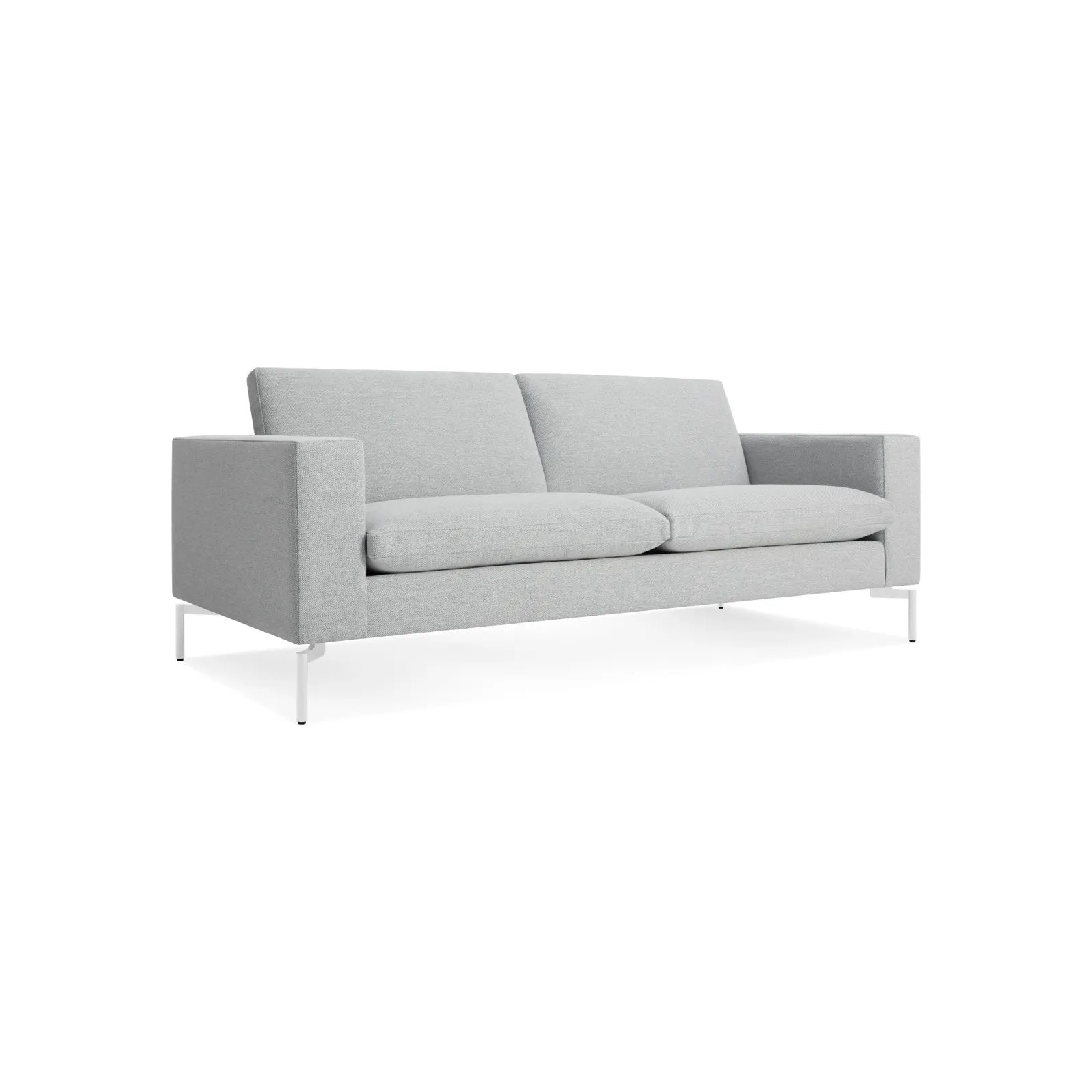 New Standard Upholstered Sofa, White, Maharam Mode in Intaglio Crossweave, 32" H x 78" W x 35" D
