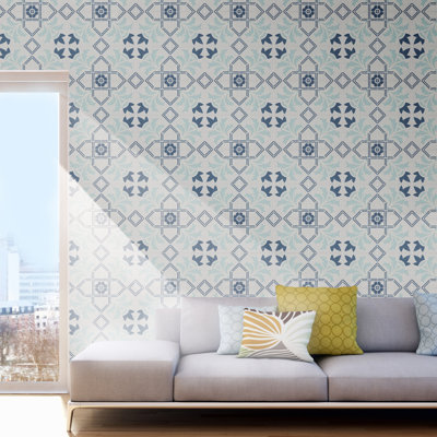 Carreau de ciment à motif pour mur et plancher 8 po x 8 po Porto