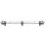 Caché 18 inches c.c. with 5/8 smooth center long pull with 23 rivoli Swarovski Clear Crystals with center brace in Platinum-741309465-741309471