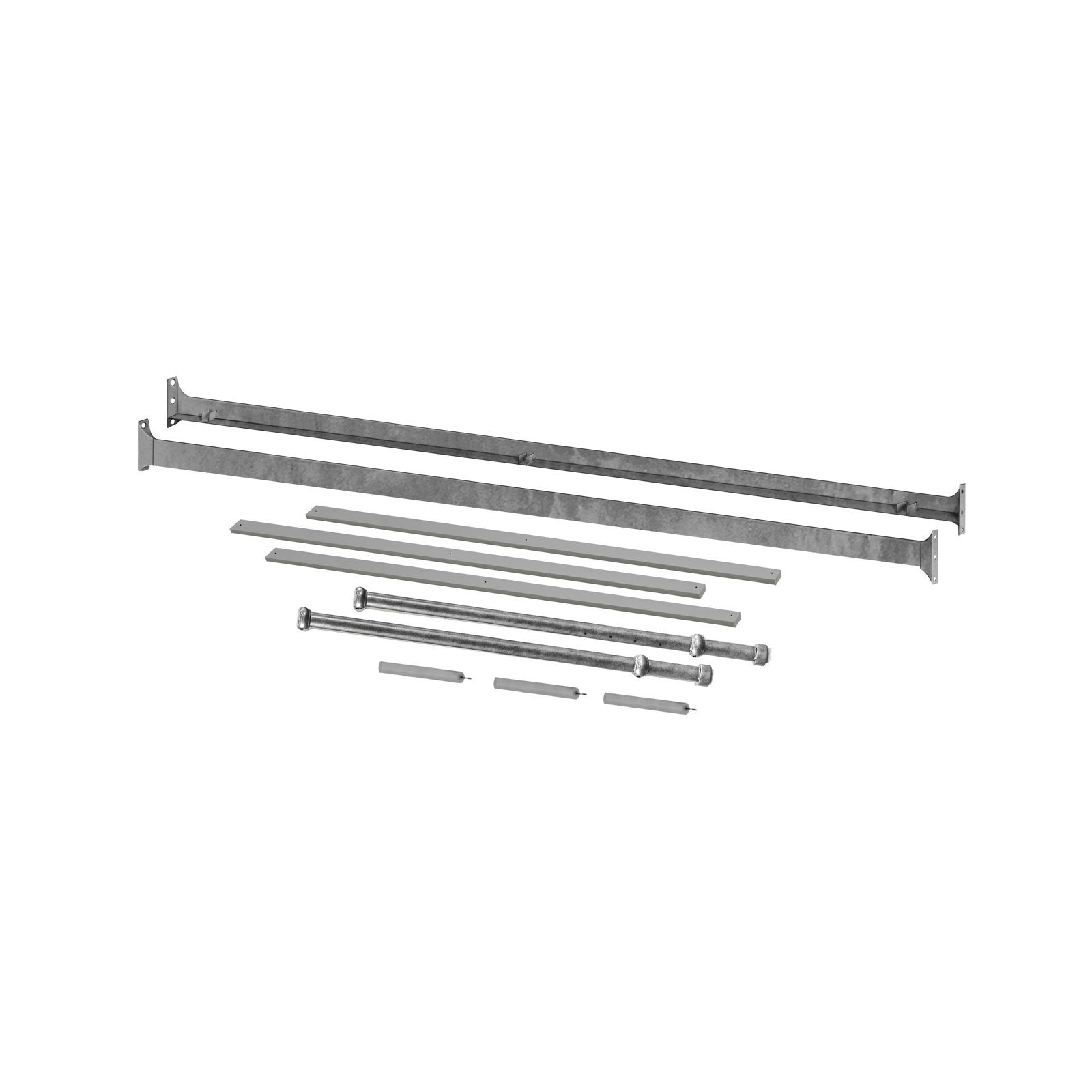 Winston Full Bed Rails, Vintage Iron