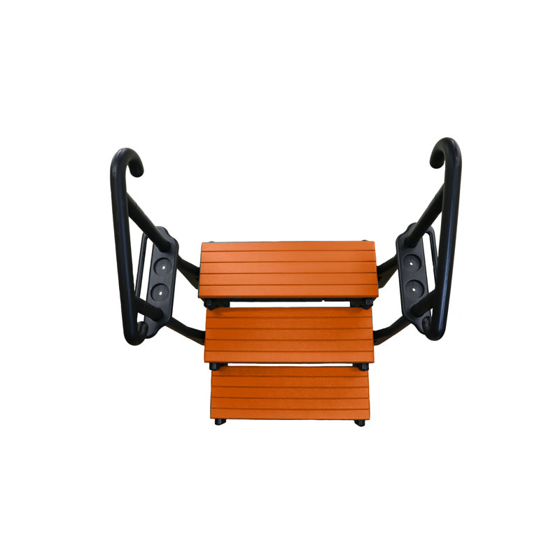 Redwood 36" 3-Tread Spa Step with Legs