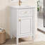 Meuble-lavabo de 20 pouces avec lavabo, pieds en bois massif, tablette réglable, tiroir inclinable, boutons en alliage de zinc, armoire autoportante moderne, meuble-lavabo-420513051