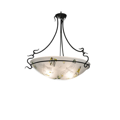 Metro Fusion Glass Semi Flush Mount
