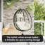  Hanging Egg Chair Cream White 91.5 X 60 X 110 Cm Poly Rattan