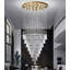 Lustre en cristal pour plafonds hauts dorés-246794172