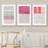 Abstract Vibrant Color Blocks " Pink Geometric Color Block Collage " 3 - Pieces-91260102-91260100