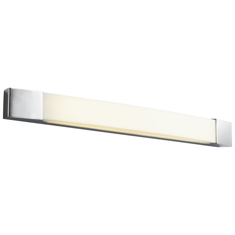 Barre d'éclairage de salle de bain 2 lumières DEL Amaryana, Chrome poli