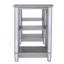 Bureau en miroir - Style glamour - Argent mat brossé avec miroir