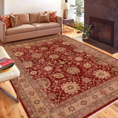 Tapis rectangulaire en laine unique 9 pi 2 po x 12 pi 0 po Rosaleah