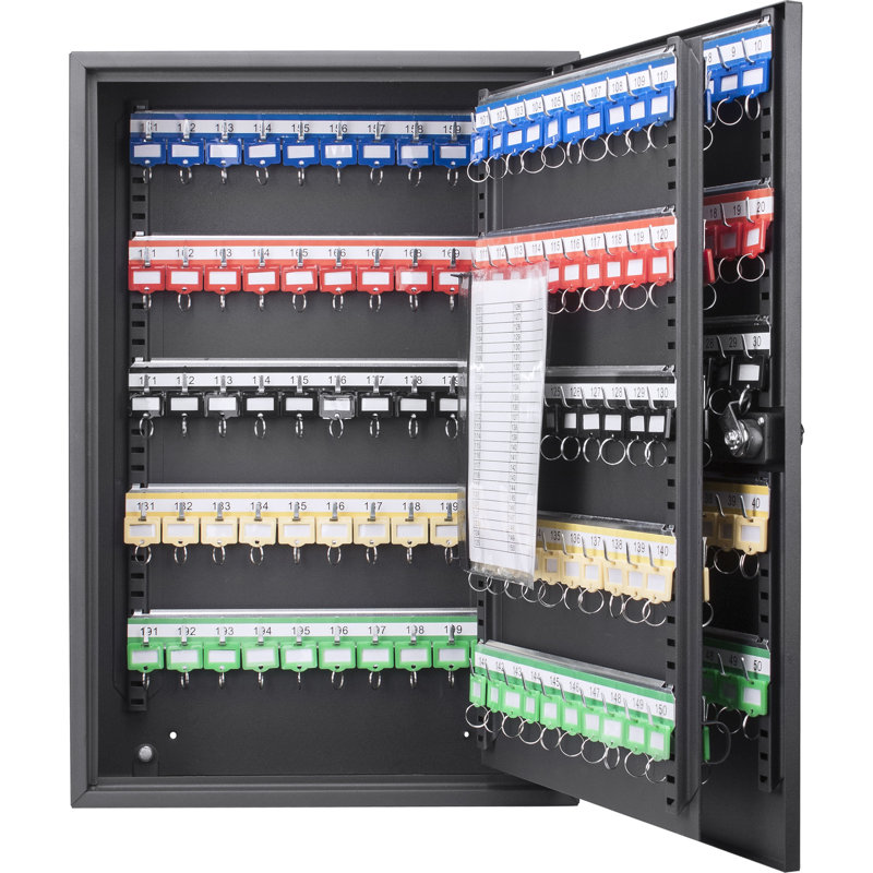 Armoire 200 clés à clé réglable avec serrure à combinaison noire