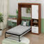 Lit escamotable simple avec armoire murale