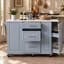 Îlot de cuisine Kavrell 50,7 po avec abattant, chariot de cuisine roulant avec armoire à poubelle inclinable, organisateur coulissant à 2 niveaux, 2 tiroirs, armoire de rangement et roues verrouillables-703975076