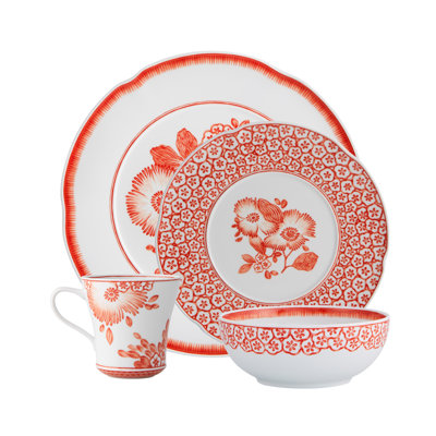 Coralina Piece Porcelain China Dinnerware Set
