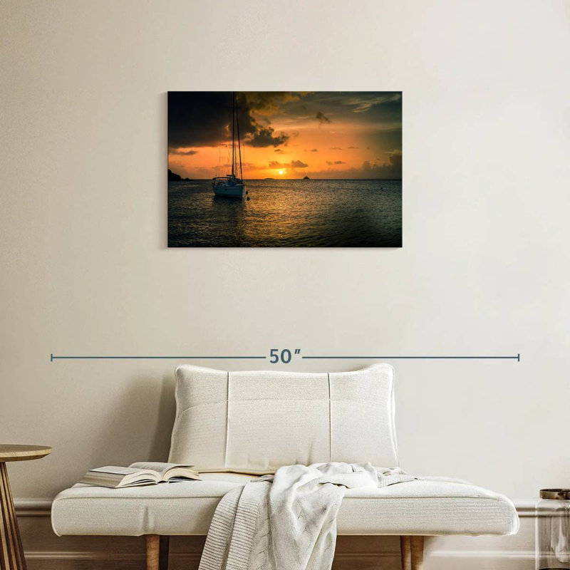 Mehar Caribbean Island Sailboat, 20" H x 30" W