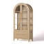 Freestanding Arch Display Cabinet with RGB Lights and Motion Sensor, Large Capacity Tempered Glass Doors Office Storage Cabinets-1257886260
