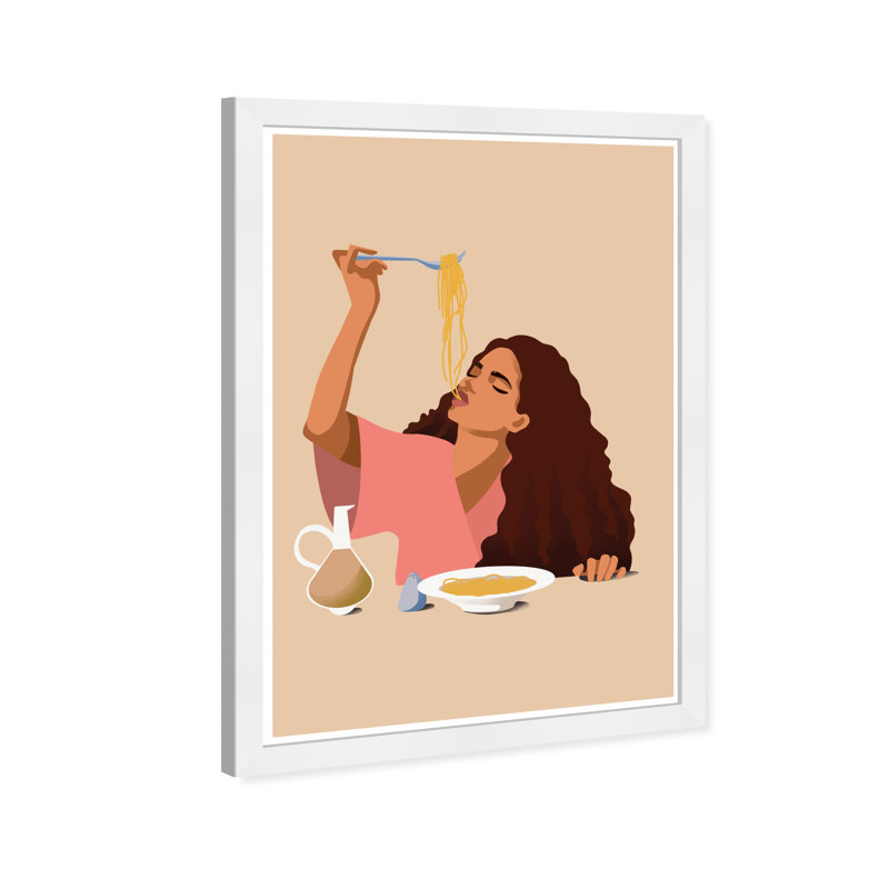 Aliments et cuisine, délicieuses pâtes, impression sur papier brun