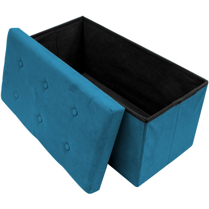 Repose-pieds avec rangement, Bleu sarcelle