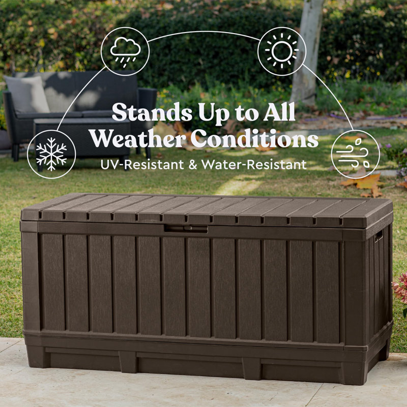 92 Gallon Resin Deck Box, Brown