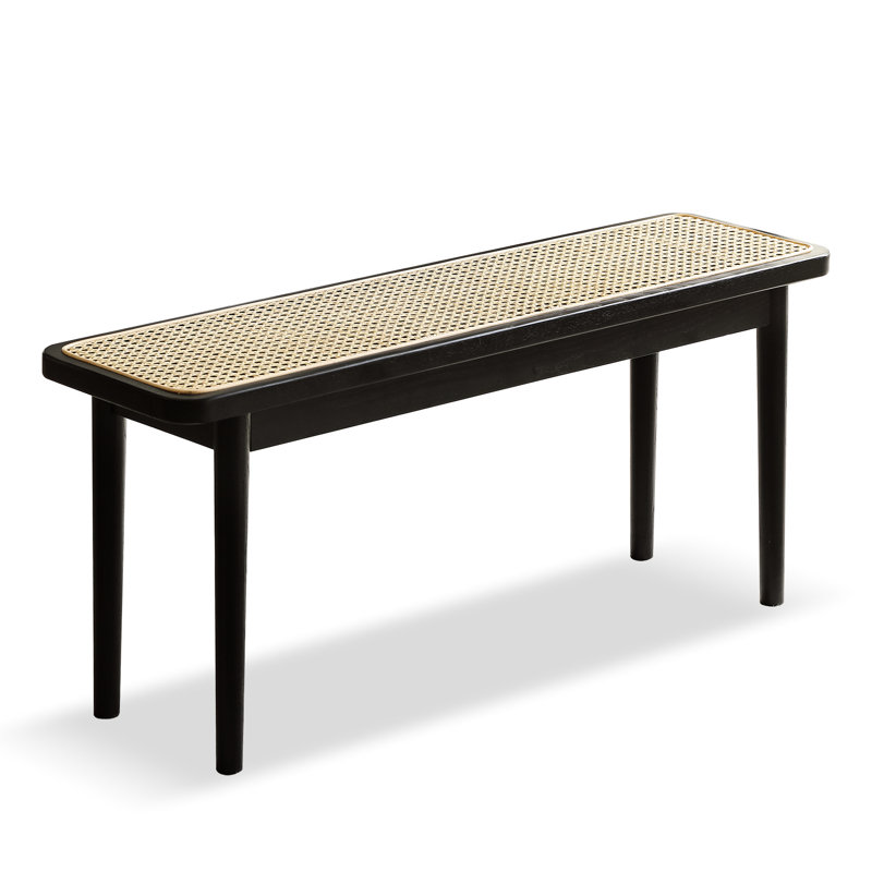 Banc de salle à manger de style moderne avec détails en rotin