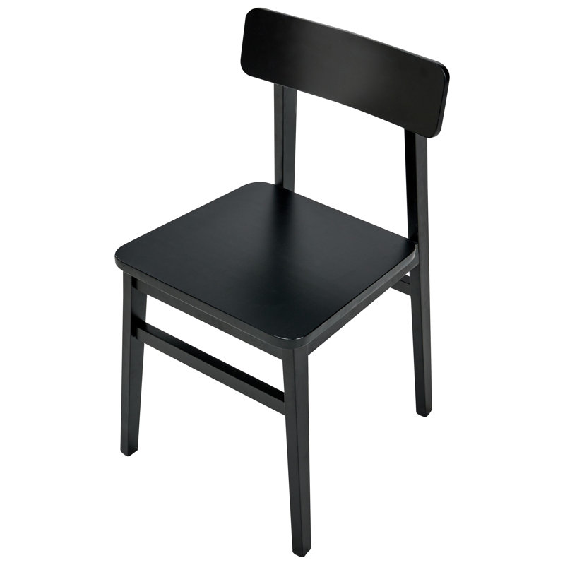 45cm H Solid Wood Side Chair, Black