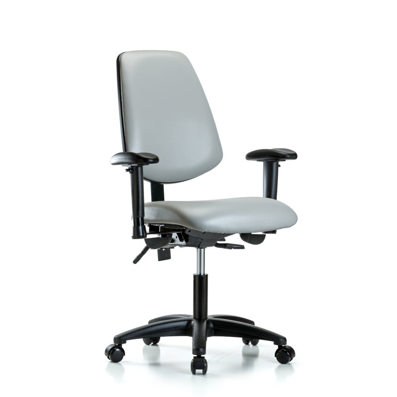 Chaise de travail Roxana, Roulettes, Colombe, Inclus