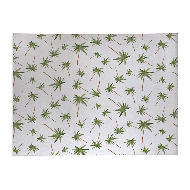 Tapis de bureau léger Summer Palms, L 24 po x P 36 po, Blanc