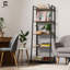 Étagère 5 niveaux, étagère de rangement pour bibliothèque, chêne rustique-43747378
