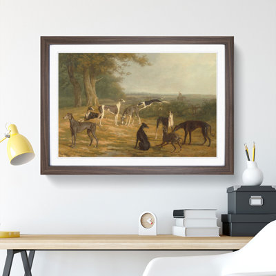 Nine Greyhounds Vol.1 by Jacques-Laurent Agasse - Picture Frame Painting