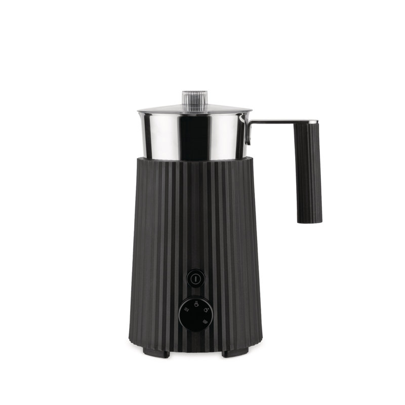Alessi Plissé Automatic Milk Frother, Black