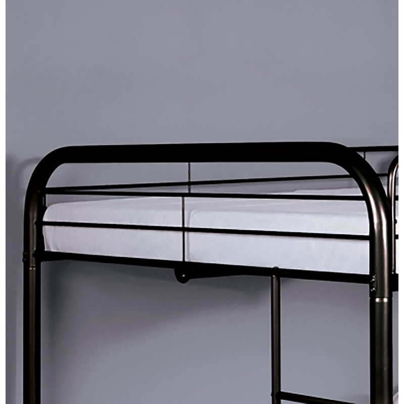 Dialon Twin Over Full Bunk Bed, Black