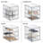 3-Drawer Stackable Organizer - Pull-Out Sliding Storage Drawers for Kitchen or Pantry - Clear