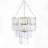 Plug-In Chandelier Ceiling Light With Crystal Beads, Adjustable Hanging Cord, On/Off Switch, Ready-To-Hang Pendant For Home Decor