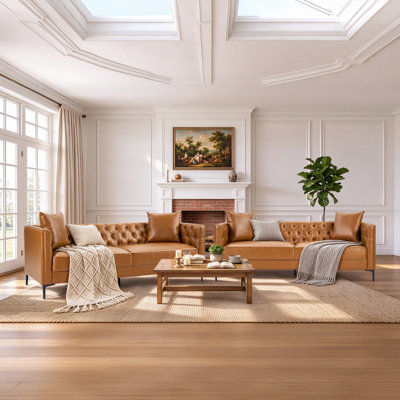 83.1 " Faux Leather Sofa