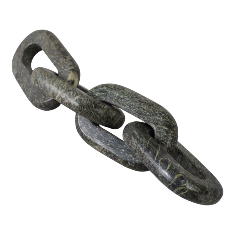 Sagebrook Home 14X3" 4-Link Marble Chain, Green