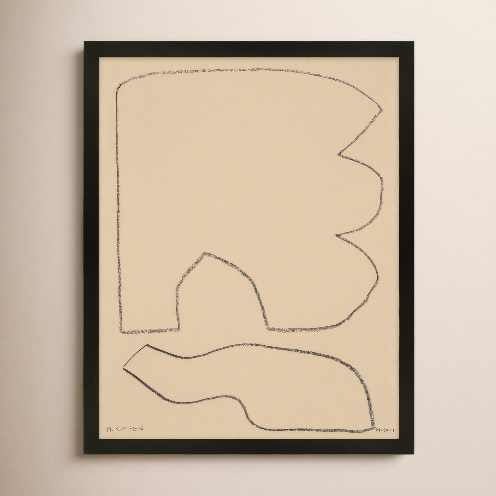 Outlines 3 by Michael Kempen, Black Framed, 16" W x 20" H