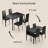 4-Person Solid Wood Dining Table Set with Leather-Trim Chairs and Space-Saving Design-15164473