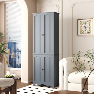 72" Kitchen Pantry, Storage Cabinet With Adjustable Shelves by Red Barrel Studio