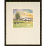 Sun Behind The Park Print by Daughdrill