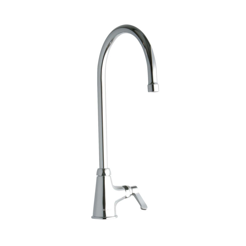 Single Hole with Single Control Faucet with 8" Gooseneck Spout 2" Lever Handle Chrome