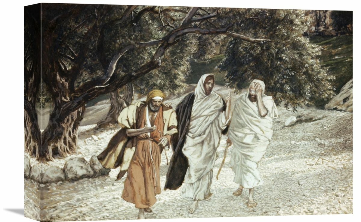 Global Gallery Disciples On The Road To Emmaus On Canvas by James