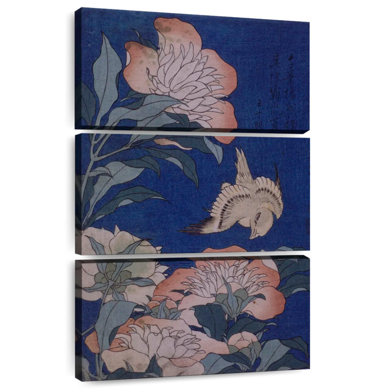Brampt Peonies And Canary 1834, 45" H x 28" W